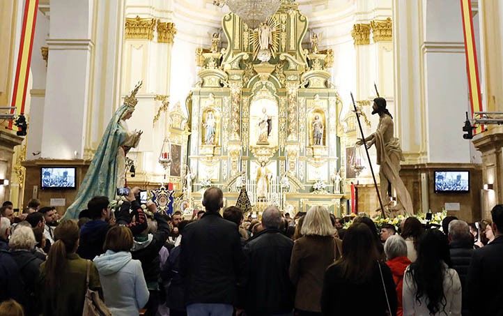 Marbella cierra la Semana Santa con un acto interior del Cristo Resucitado 