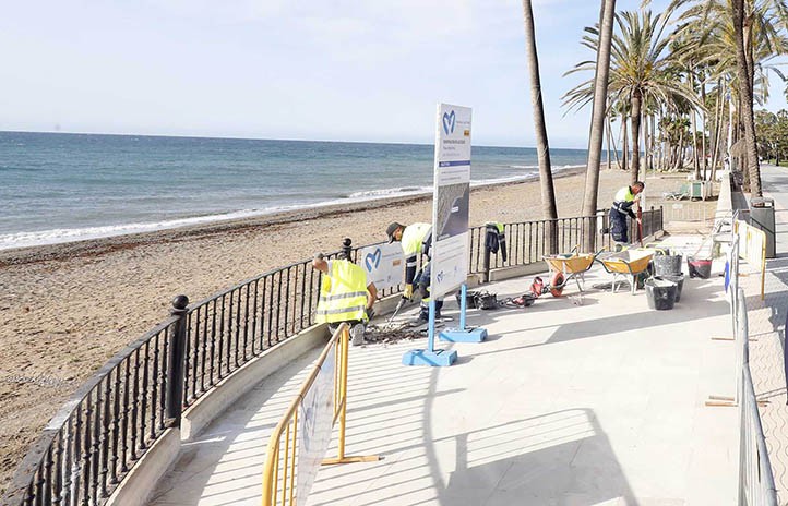 Primera fase de mejoras en el paseo marítimo de San Pedro Alcántara 