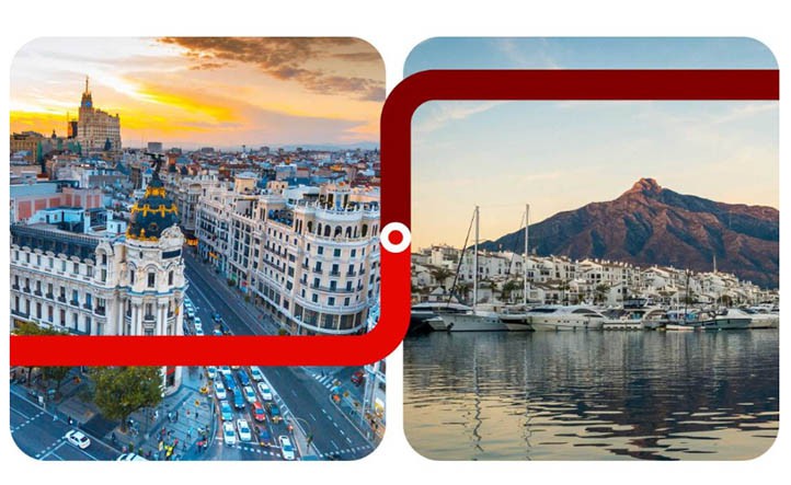 Un billete conjunto tren-autobús facilita viajar de Marbella a Madrid