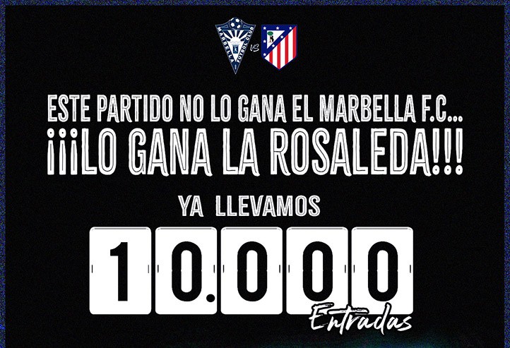 Locura por las entradas del Marbella-Atleti con más de 10.000 vendidas 