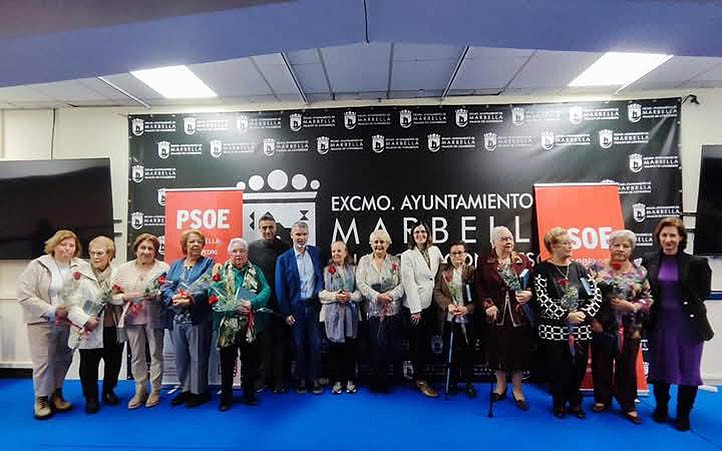 El PSOE homenajea a diez mujeres de Marbella y San Pedro por el 8-M
