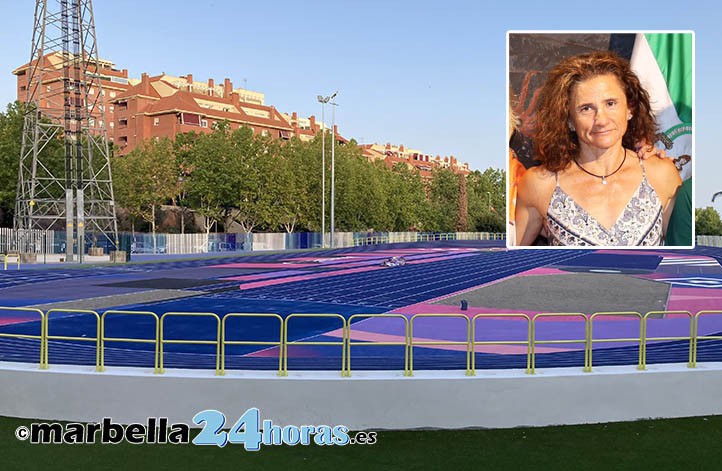 Sonia Vázquez da nombre a la pista de atletismo corta de Marbella
