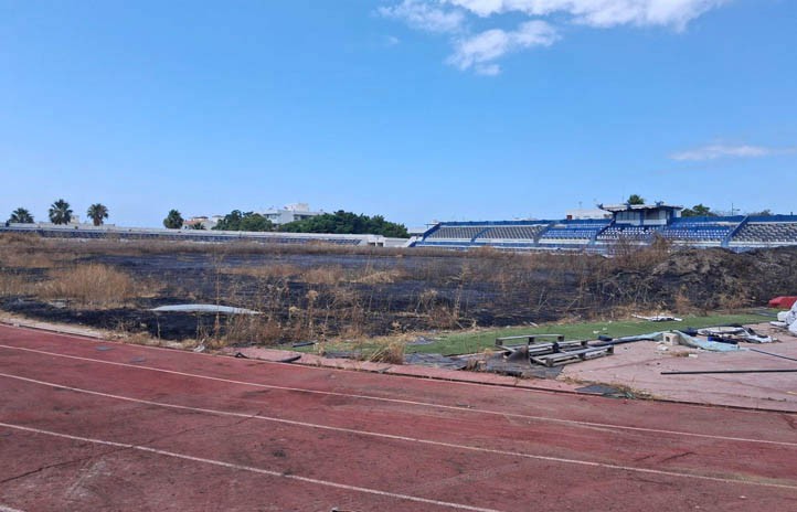 El estadio de Marbella: dos incendios y cuatro años de abandono y dejadez