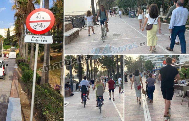 Los nuevos límites a patinetes y bicis en Marbella tienen poco efecto