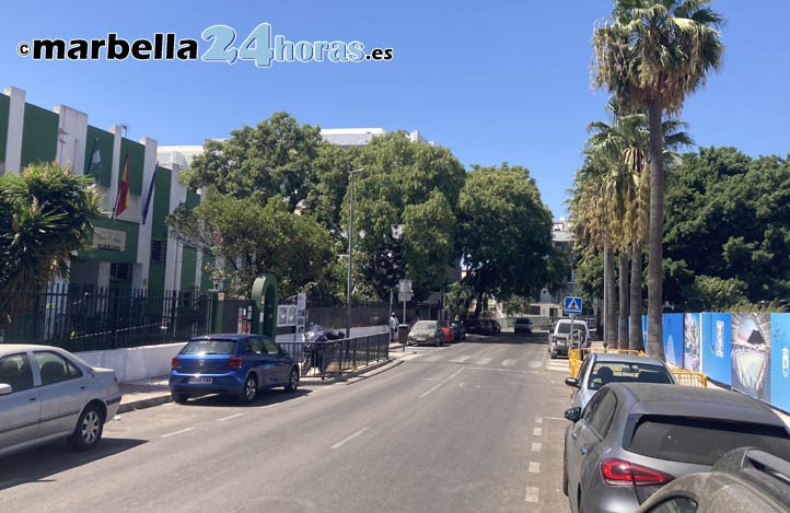 Temor al impacto en el colegio cercano de las obras del estadio de Marbella