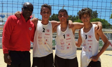 Enrique Martín, Fabio Rojas y Chiki Orozco del Voleibol San Pedro se proclaman campeones de Andalucía