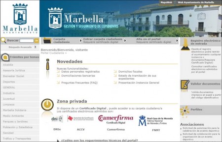 La presentación de facturas, trámite más habitual a través de la sede electrónica del Ayuntamiento