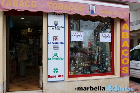 El 7.617, cuarto premio, reparte 40.000 euros en Marbella y San Pedro
