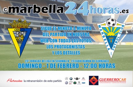 El Cádiz-Marbella podrá seguirse en directo en Marbella24Horas