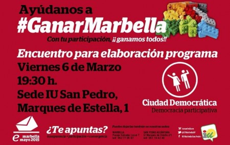 Izquierda Unida debatirá medidas para la democratización de Marbella