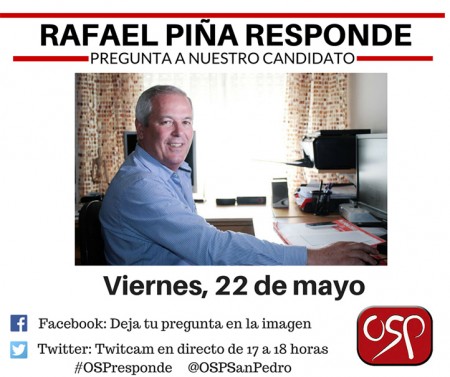 Rafael Piña se someterá esta tarde a las preguntas de los ciudadanos