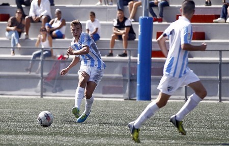 Javi Ontiveros juega en el empate entre Málaga CF y San Lorenzo