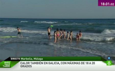 La Sexta destaca el gran día de playa vivido en Marbella este jueves