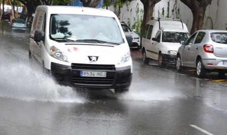 Seis días de lluvia dejan en Marbella más de 60 litros por metro cuadrado