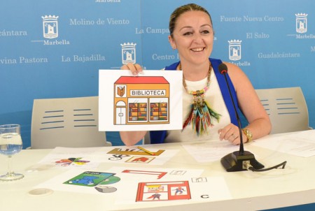 Marbella instala pictogramas para niños autistas en las bibliotecas