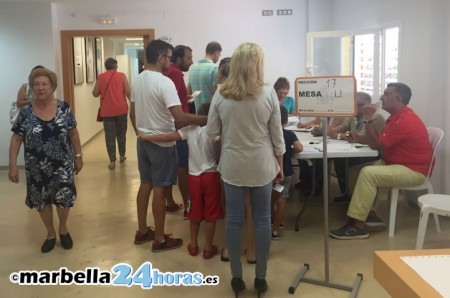 La participación cae 4 puntos en Marbella a las 18:00 respecto al 20-D