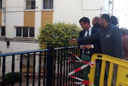 El Ayuntamiento actúa en la plazoleta dañada por la lluvia en Plaza de Toros