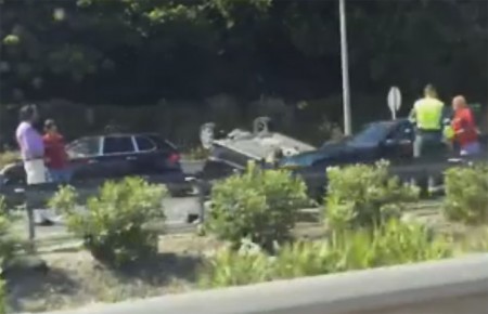 Cuatro heridos, dos de ellos menores, en una colisión en la A-7 en Marbella