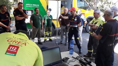 El Infoca realiza un simulacro de comunicaciones en Marbella