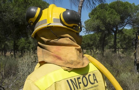Controlado el incendio en el barranco de arroyo de las Cañas en Marbella