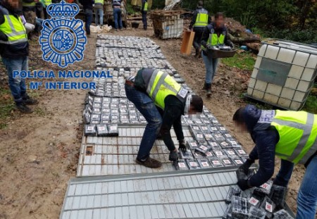 Una operación dirigida desde Marbella logra incautar un gran alijo de cocaína