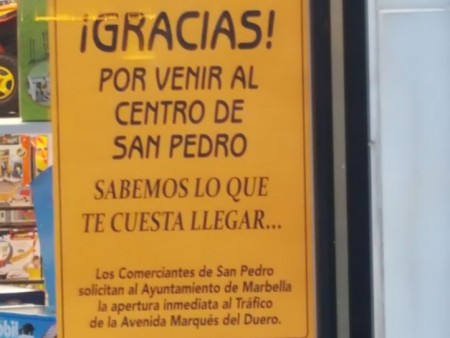 Crece el malestar entre comerciantes del centro de San Pedro Alcántara