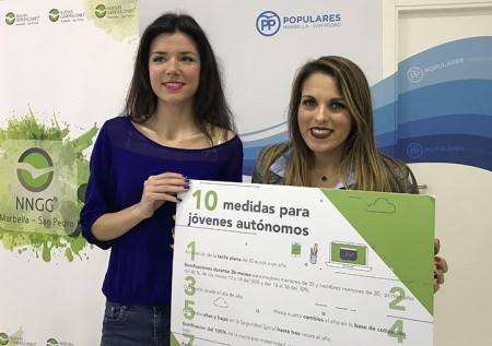 NNGG dice en Marbella que la nueva ley de autonómos favorece a los jóvenes