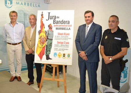 Unas 700 personas participarán en la Jura de Bandera civil en Marbella