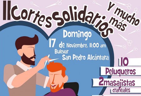 Cortes de pelo solidarios a beneficio de Aspandem en San Pedro Alcántara