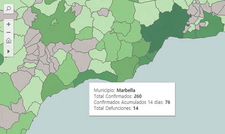 Repunte del coronavirus en Marbella con 20 nuevos casos este viernes