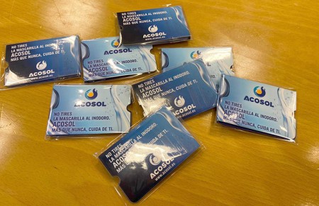 Acosol lanza un campaña para que las mascarillas no se tiren al inodoro