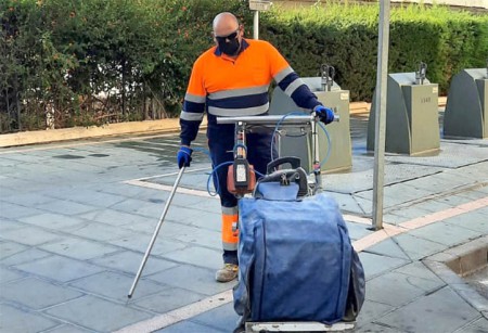 Hidralia detecta con helio en Marbella fugas de dos litros por segundo