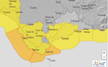 Nueva alerta amarilla por lluvias, y también por oleaje, en la Costa del Sol