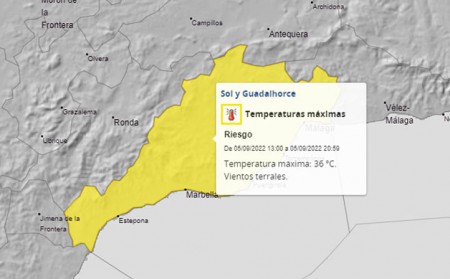 Alerta amarilla: el terral eleva las temperaturas en la Costa del Sol