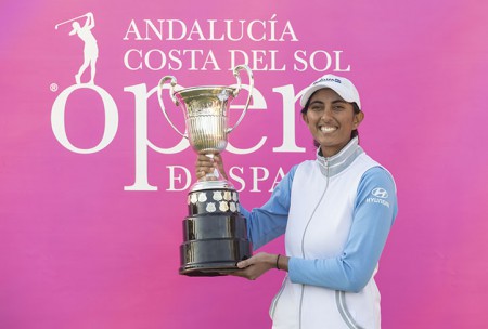 La india Aditi Ashok vence en Marbella con la malagueña Ana Peláez, tercera