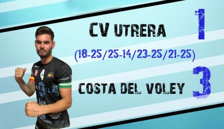 Gran triunfo del Costa del Voley en la cancha del segundo, el CV Utrera