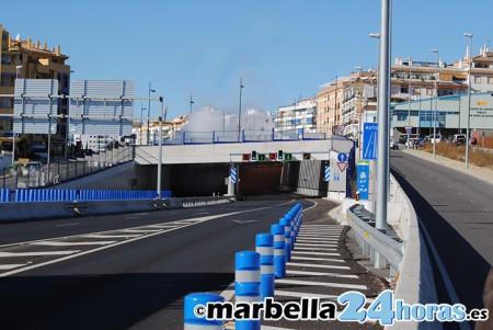 Afectaciones al tráfico por obras en el túnel de San Pedro Alcántara 