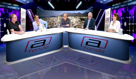 La tertulia de TV "A Fondo" debate sobre los fondos europeos en Marbella